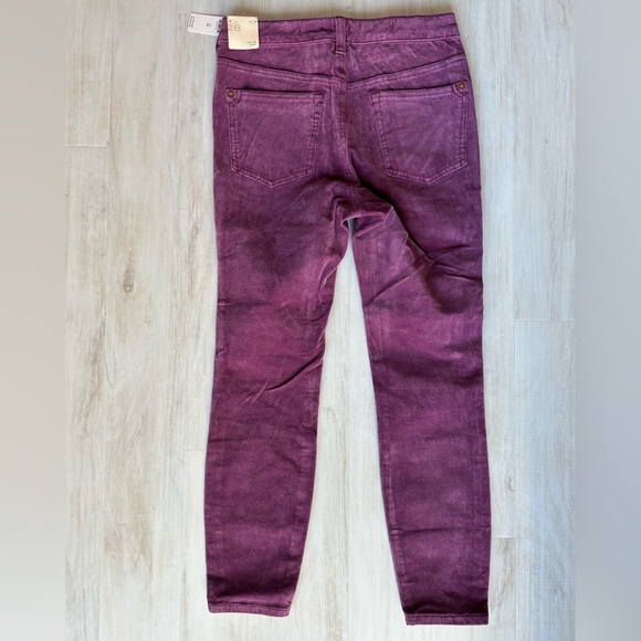 NWT Anthropologie Pilcro High-rise Skinny Corduroy in Mulberry - Picture 3 of 6